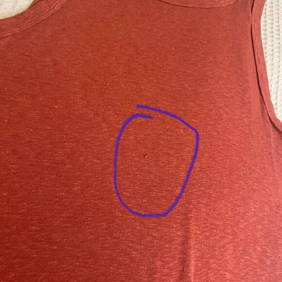 SOL Angeles Red/Coral Light Weight Classic Beach Style Loose Fit Tank Top Small - Picture 8 of 11